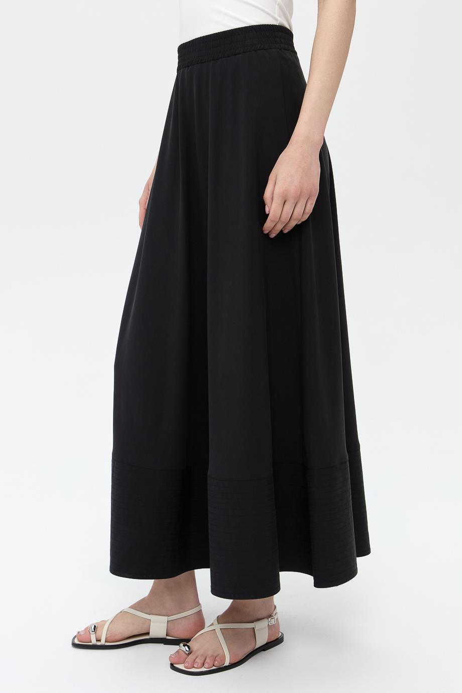 Elastik Belli Dikiş Detaylı Etek{KATEGORİ}