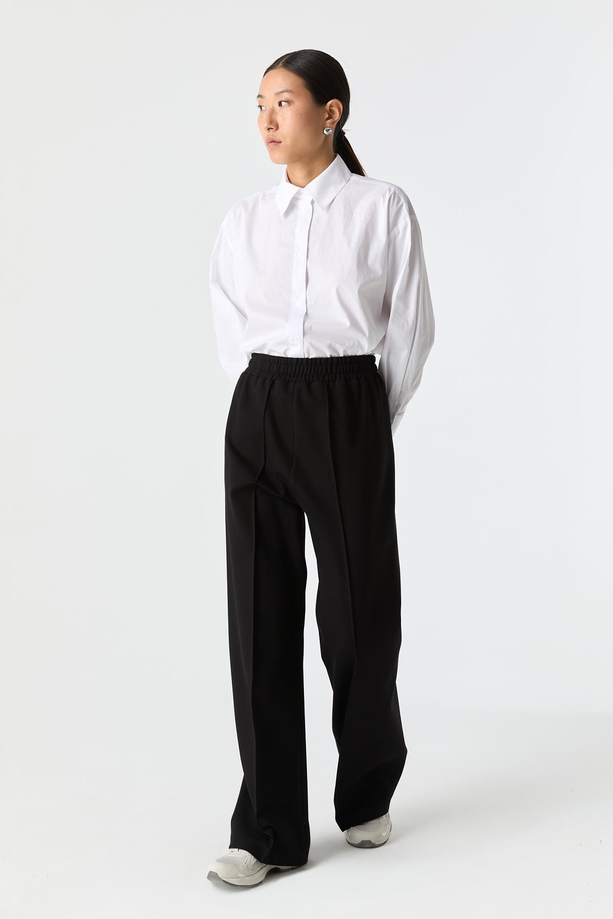 Esnek Dokulu Bol Paça Pantolon{KATEGORİ}