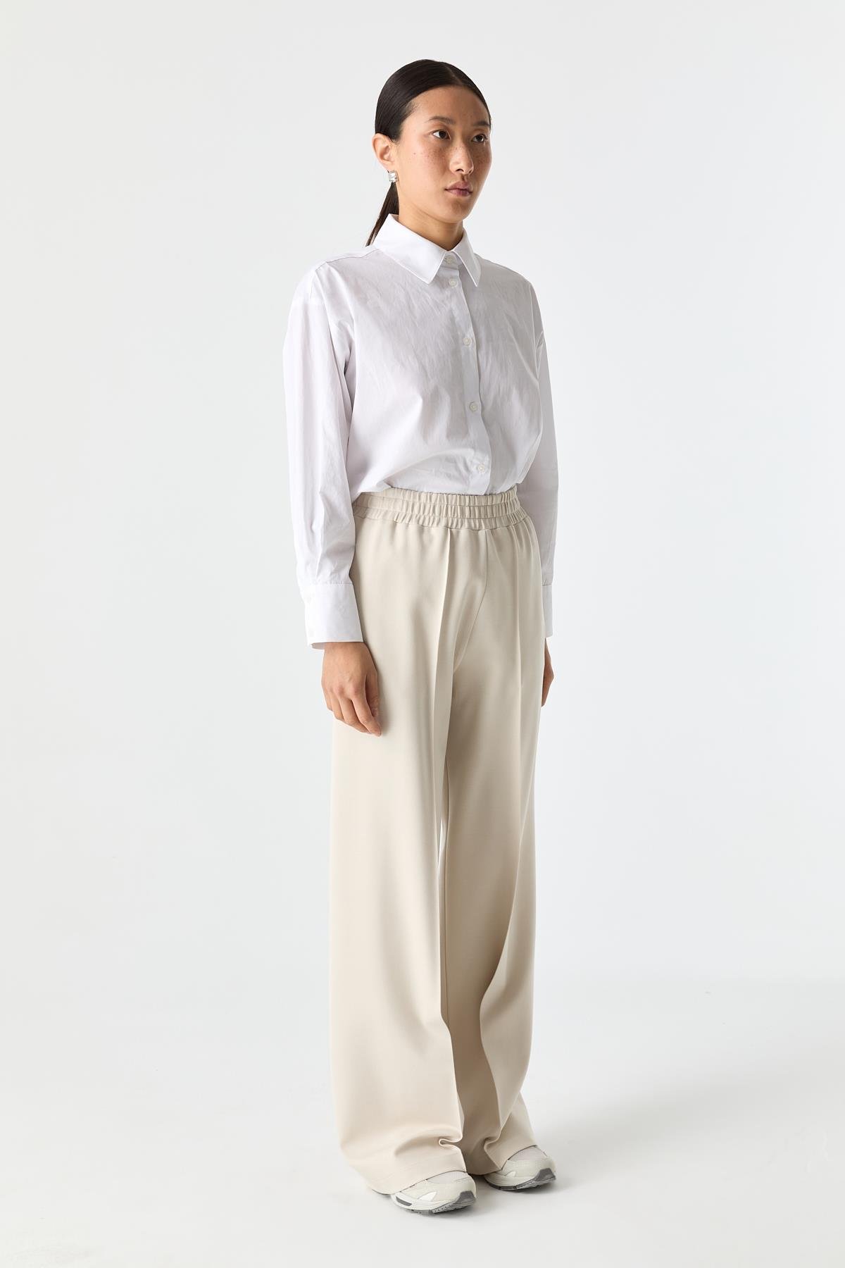 Esnek Dokulu Bol Paça Pantolon{KATEGORİ}