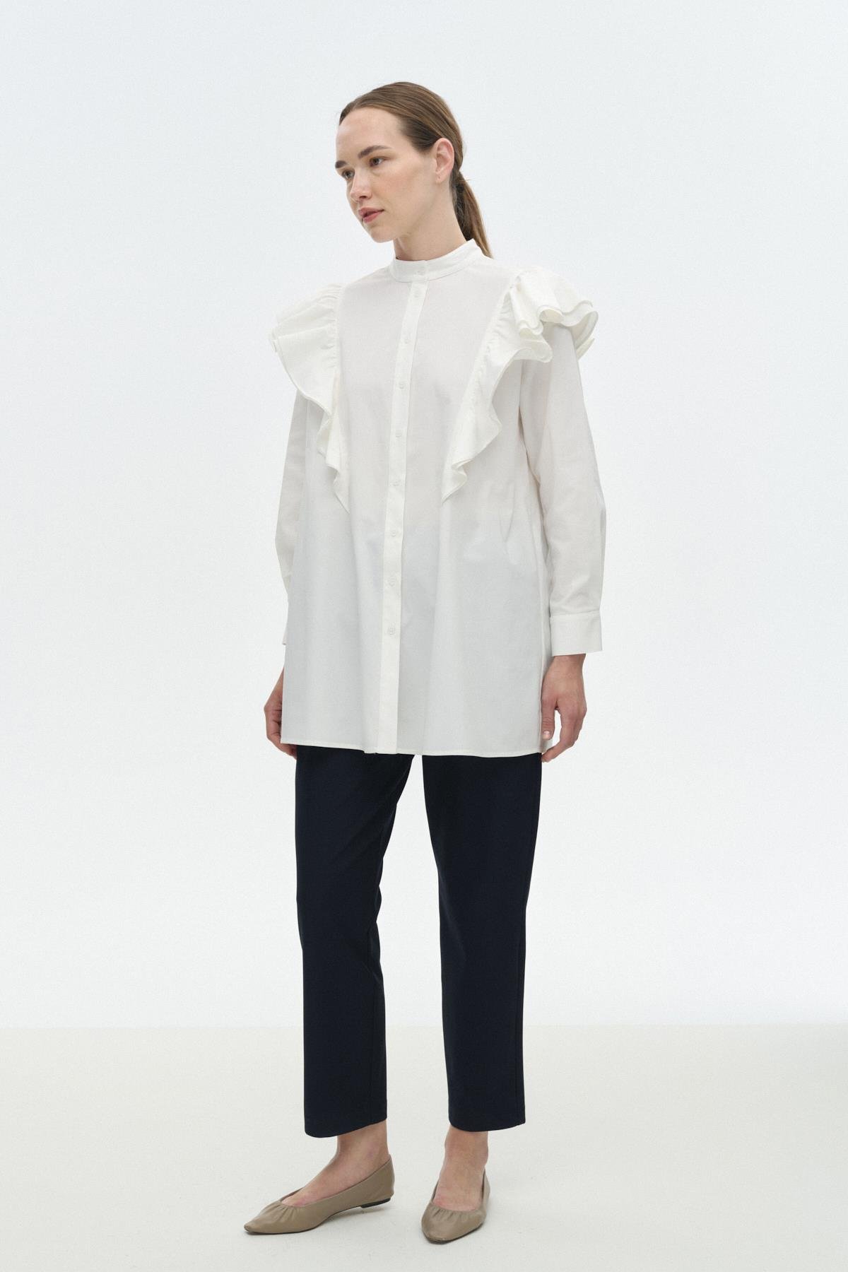 Fırfır Detaylı Gömlek{KATEGORİ}