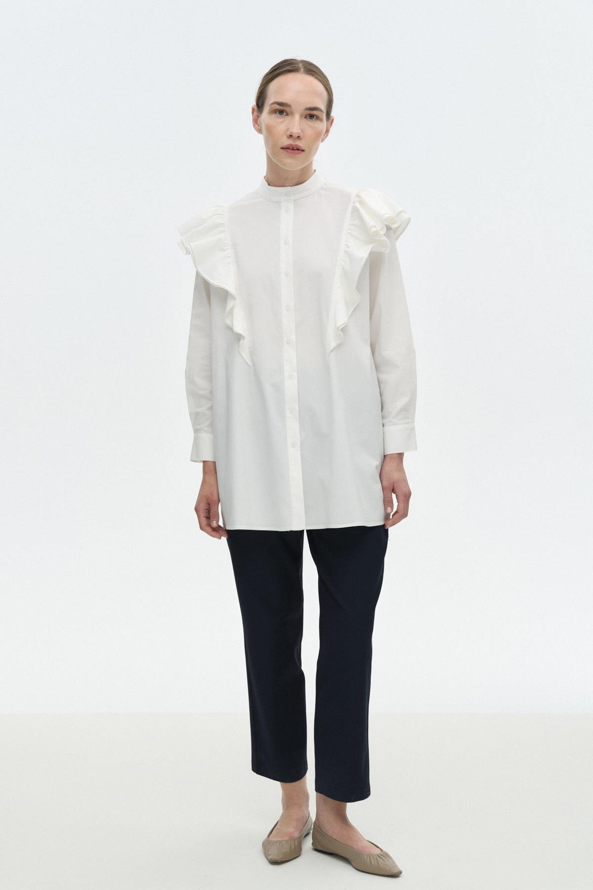 Fırfır Detaylı Gömlek{KATEGORİ}