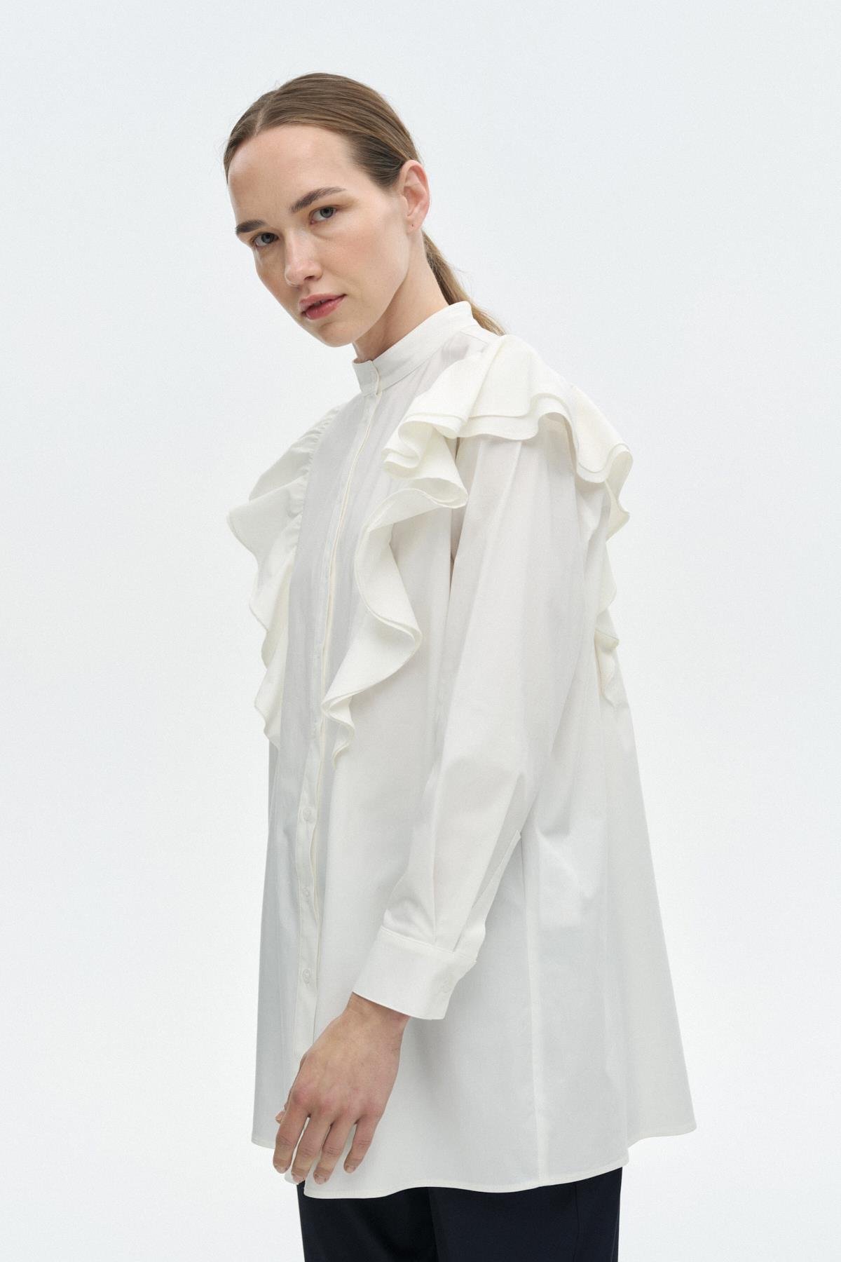 Fırfır Detaylı Gömlek{KATEGORİ}