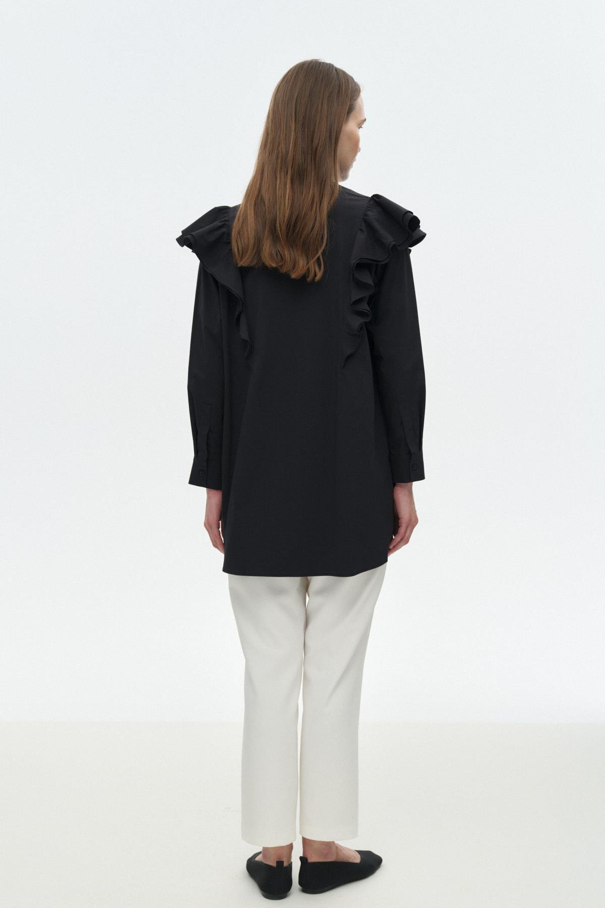 Fırfır Detaylı Gömlek{KATEGORİ}