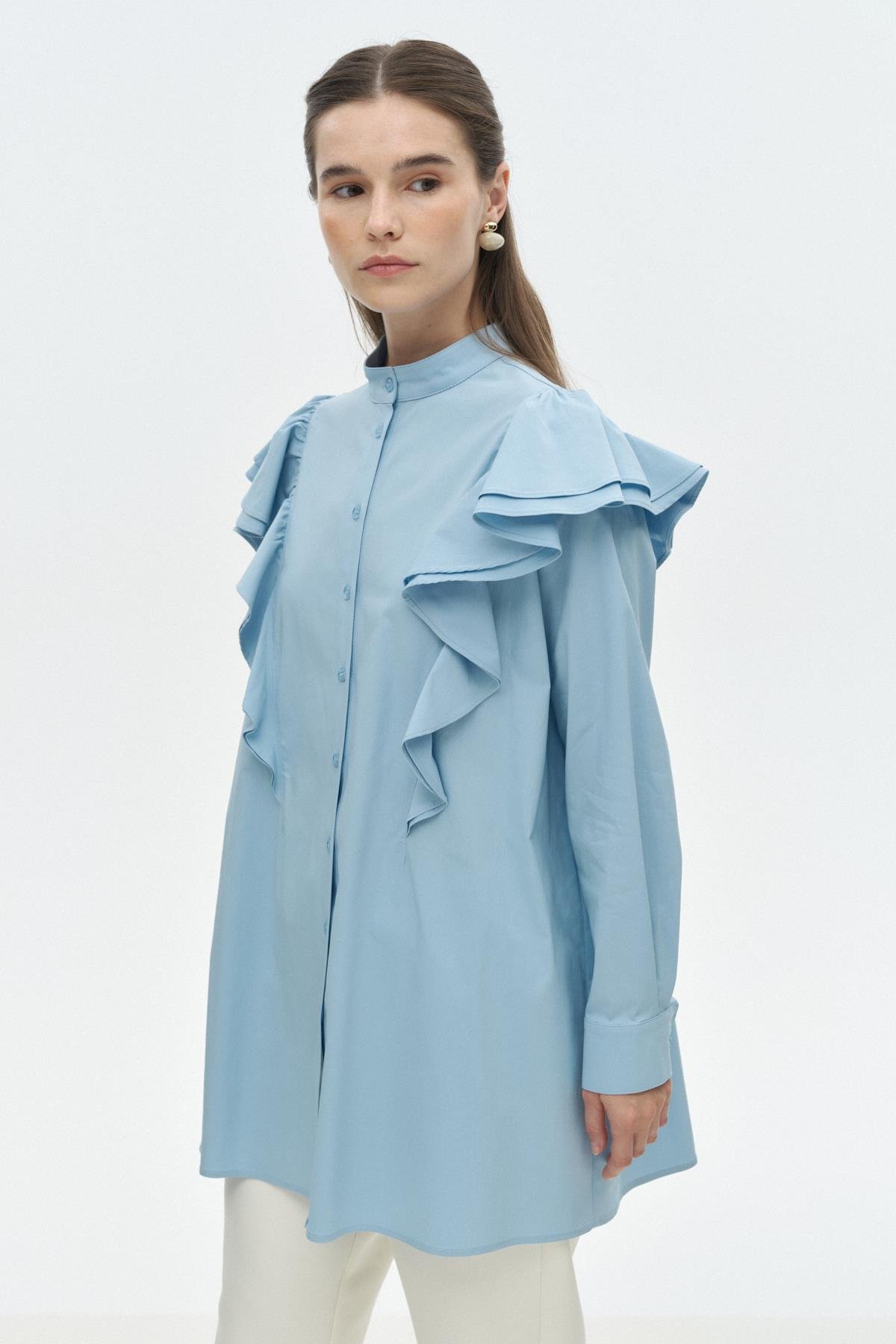 Fırfır Detaylı Gömlek{KATEGORİ}