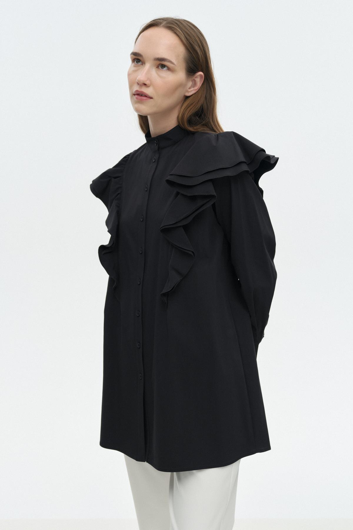 Fırfır Detaylı Gömlek{KATEGORİ}