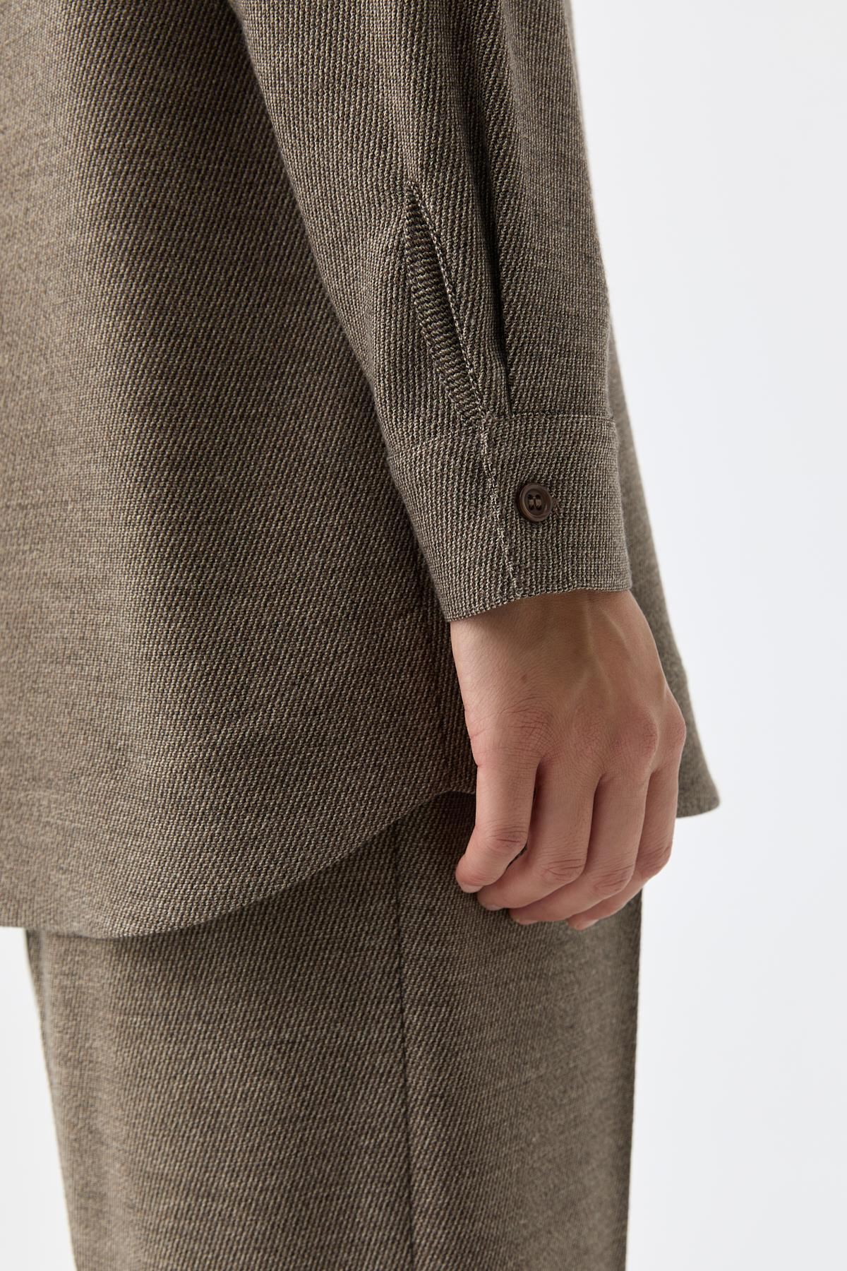 Fiyonklu Gömlek BRONZ BEJ{KATEGORİ}