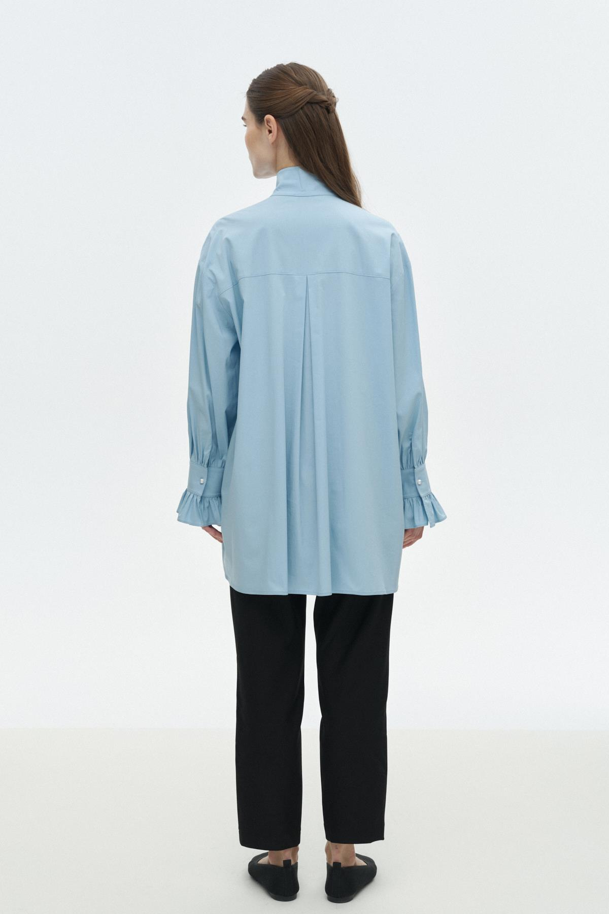 İnci Detaylı Fularlı Gömlek{KATEGORİ}