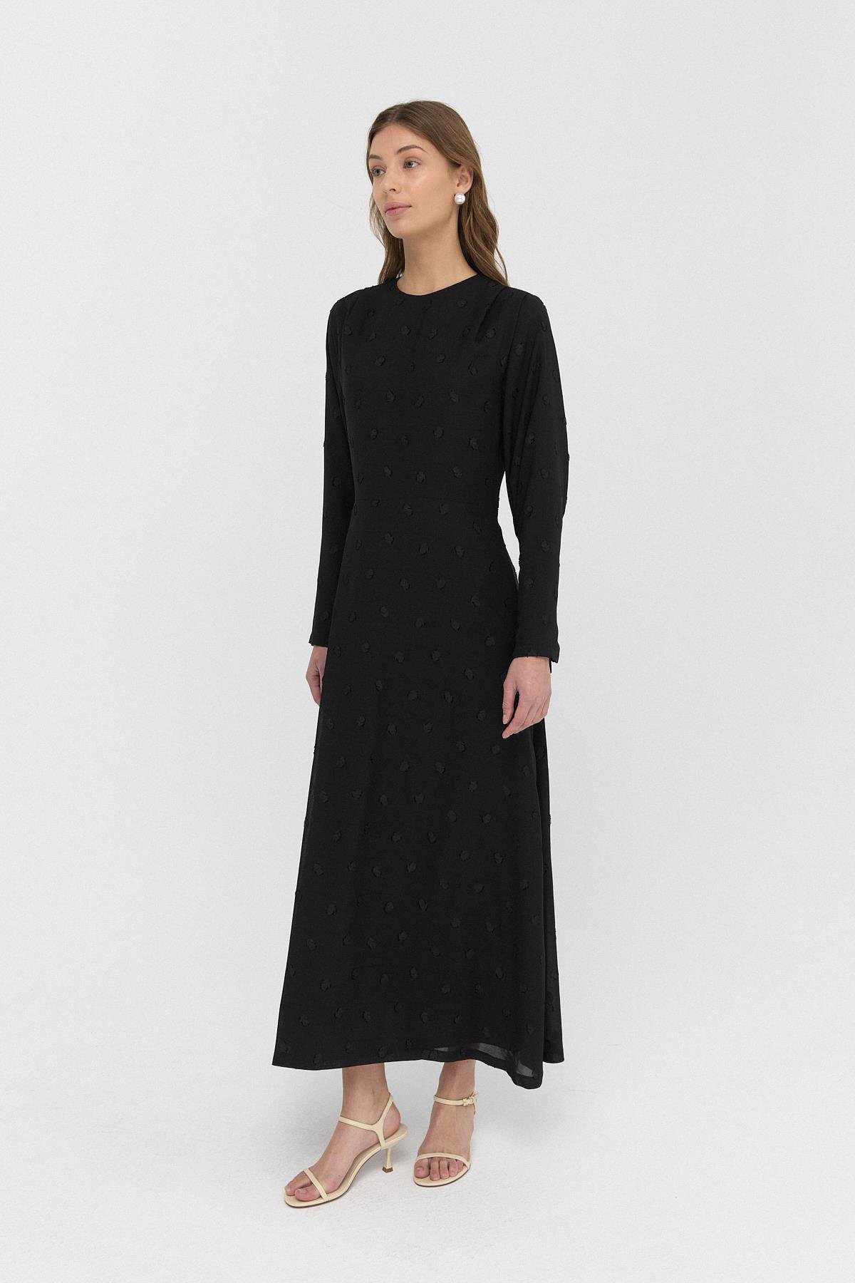 Kabartma Desenli Elbise{KATEGORİ}