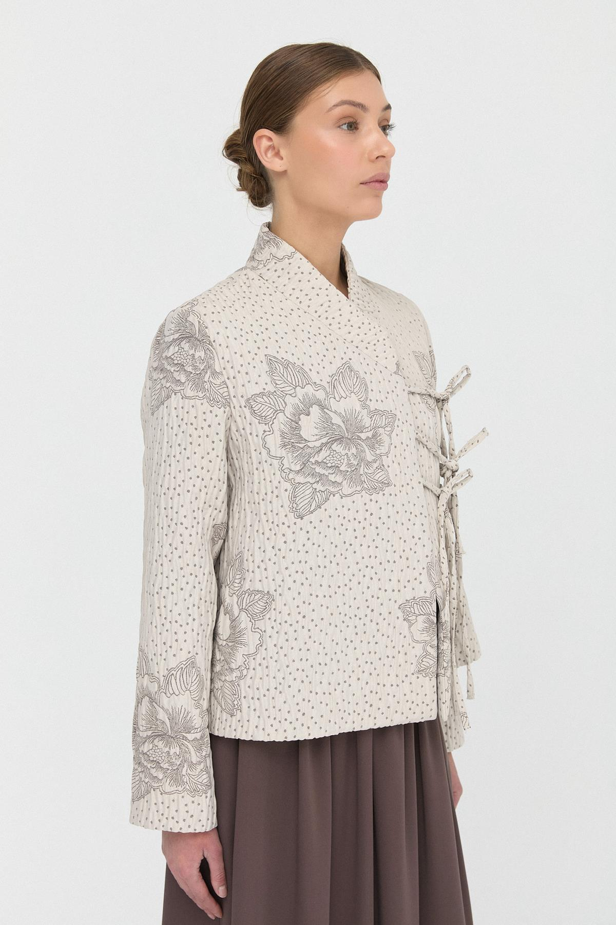 Kabartma Desenli İpli Kimono{KATEGORİ}