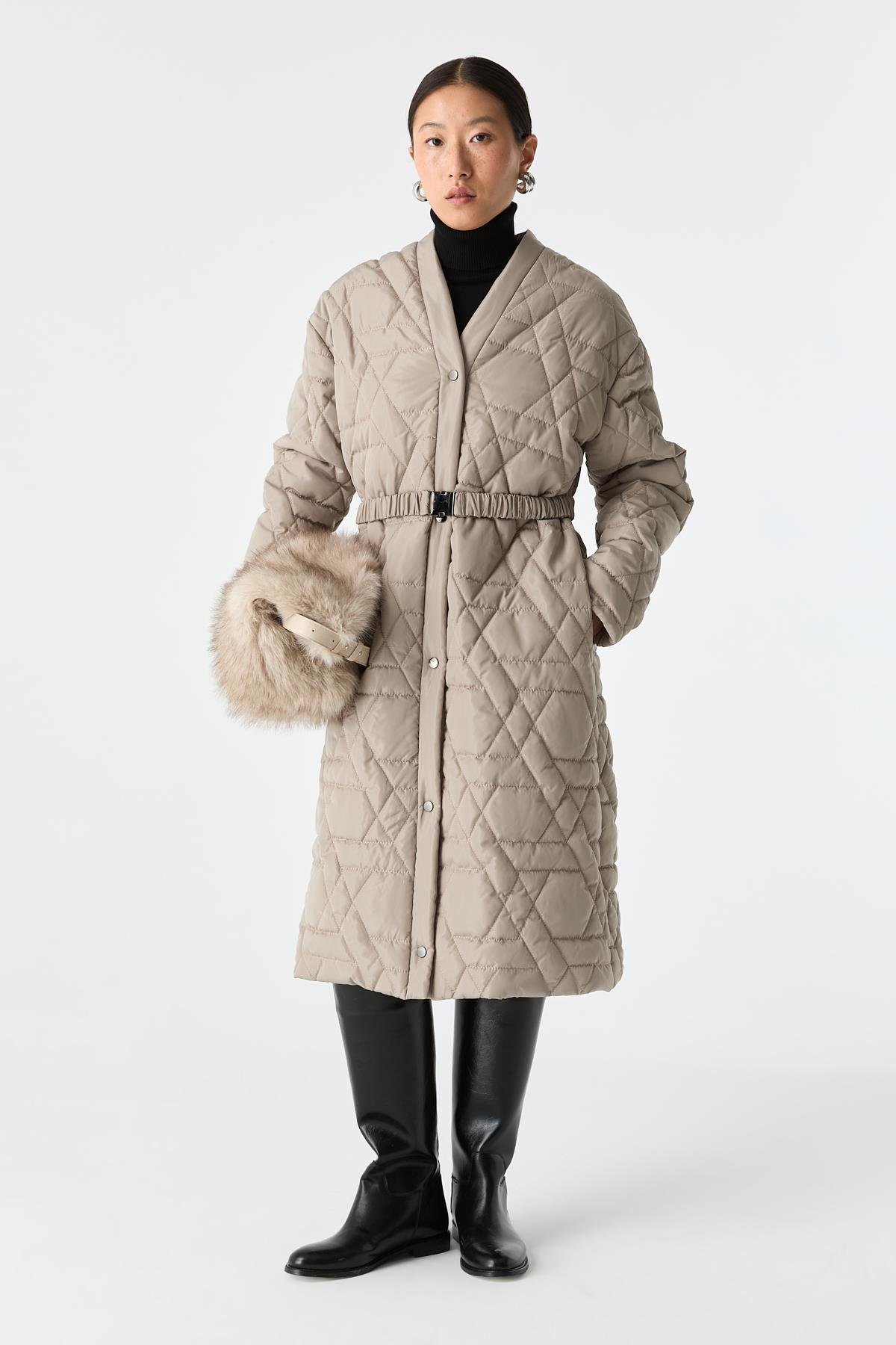 Kapitone Kemerli Kaban VİZON{KATEGORİ}