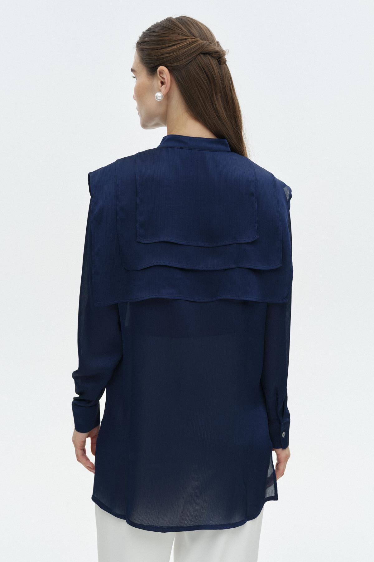 Kare Yakalı Gömlek LACİVERT{KATEGORİ}