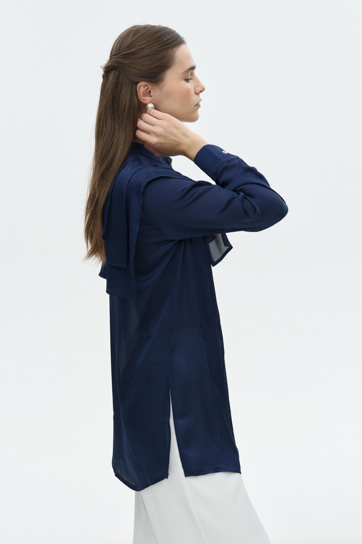 Kare Yakalı Gömlek LACİVERT{KATEGORİ}