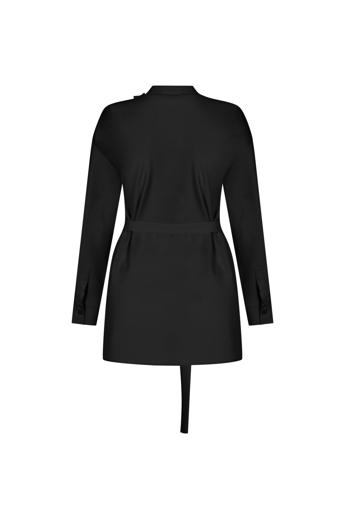 Oval-Cut Belted Shirt{KATEGORİ}