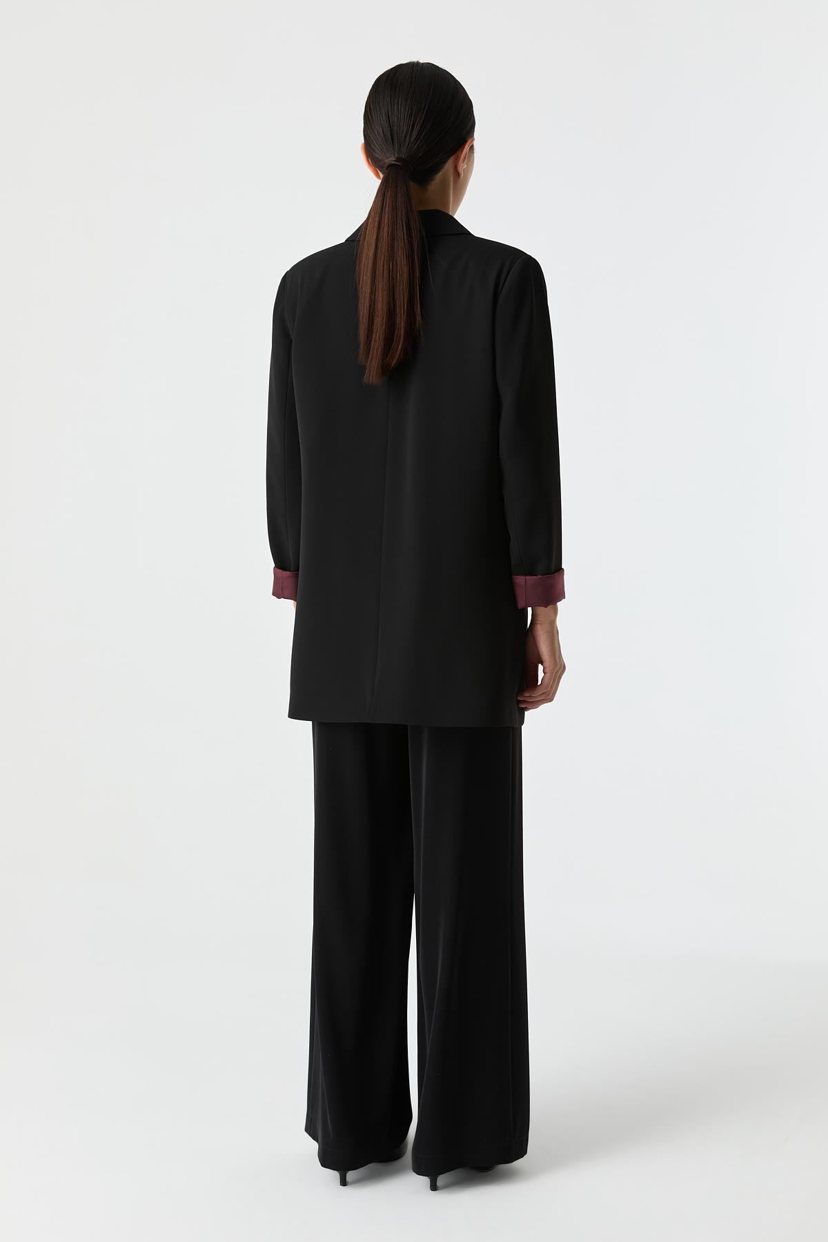 Kontrast Astarlı Blazer SİYAH{KATEGORİ}