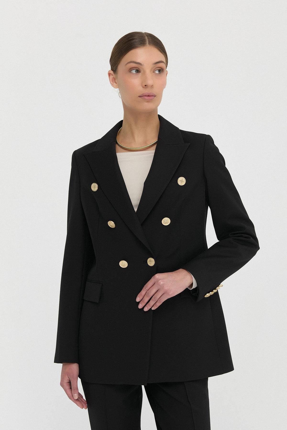 Kruvaze Blazer Ceket{KATEGORİ}