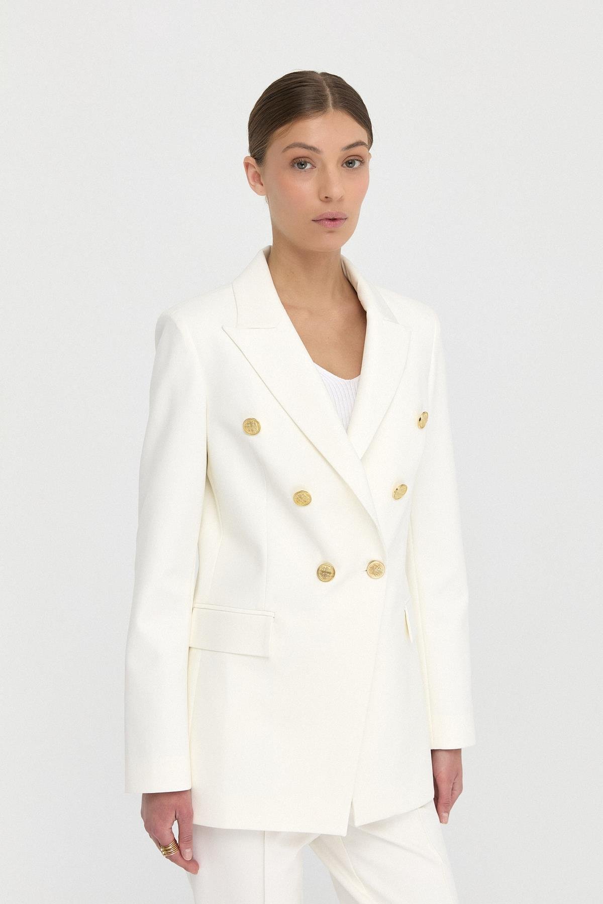 Kruvaze Blazer Ceket{KATEGORİ}