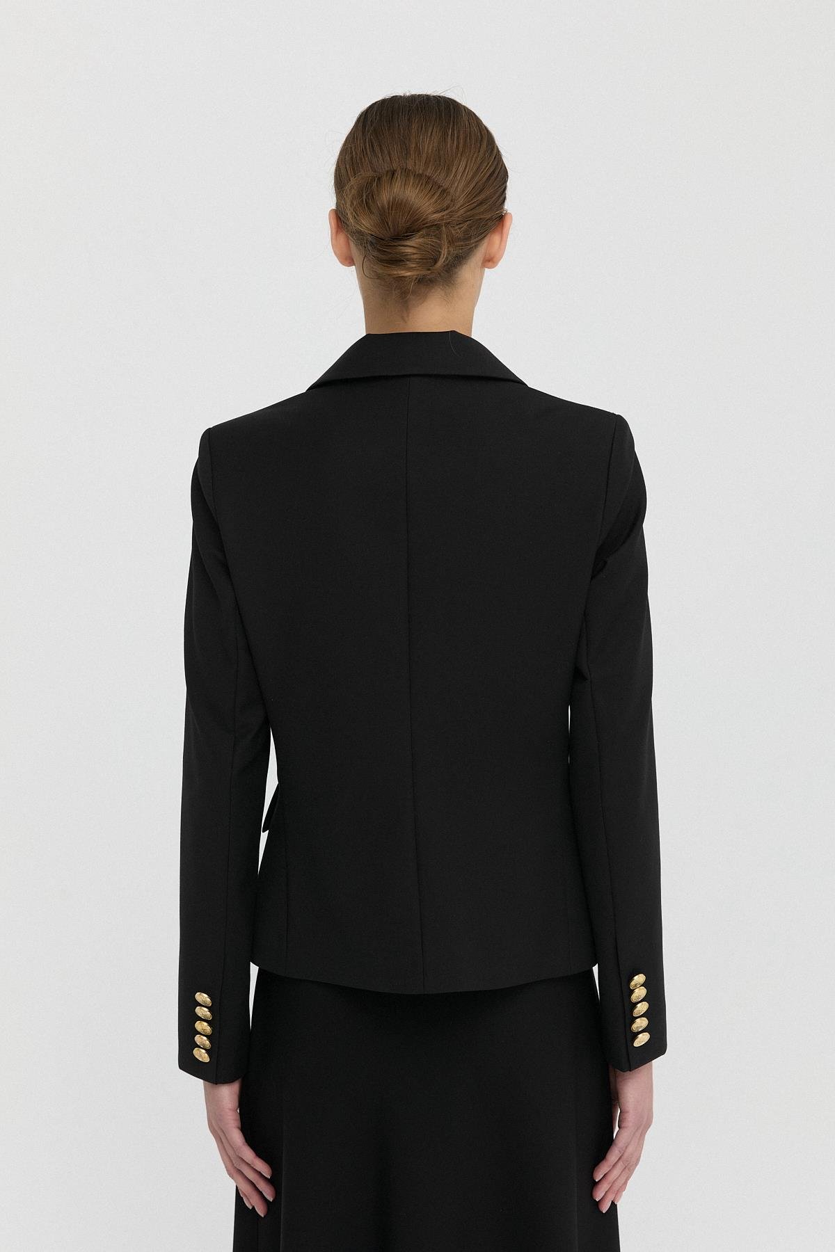 Kruvaze Kısa Blazer Ceket{KATEGORİ}
