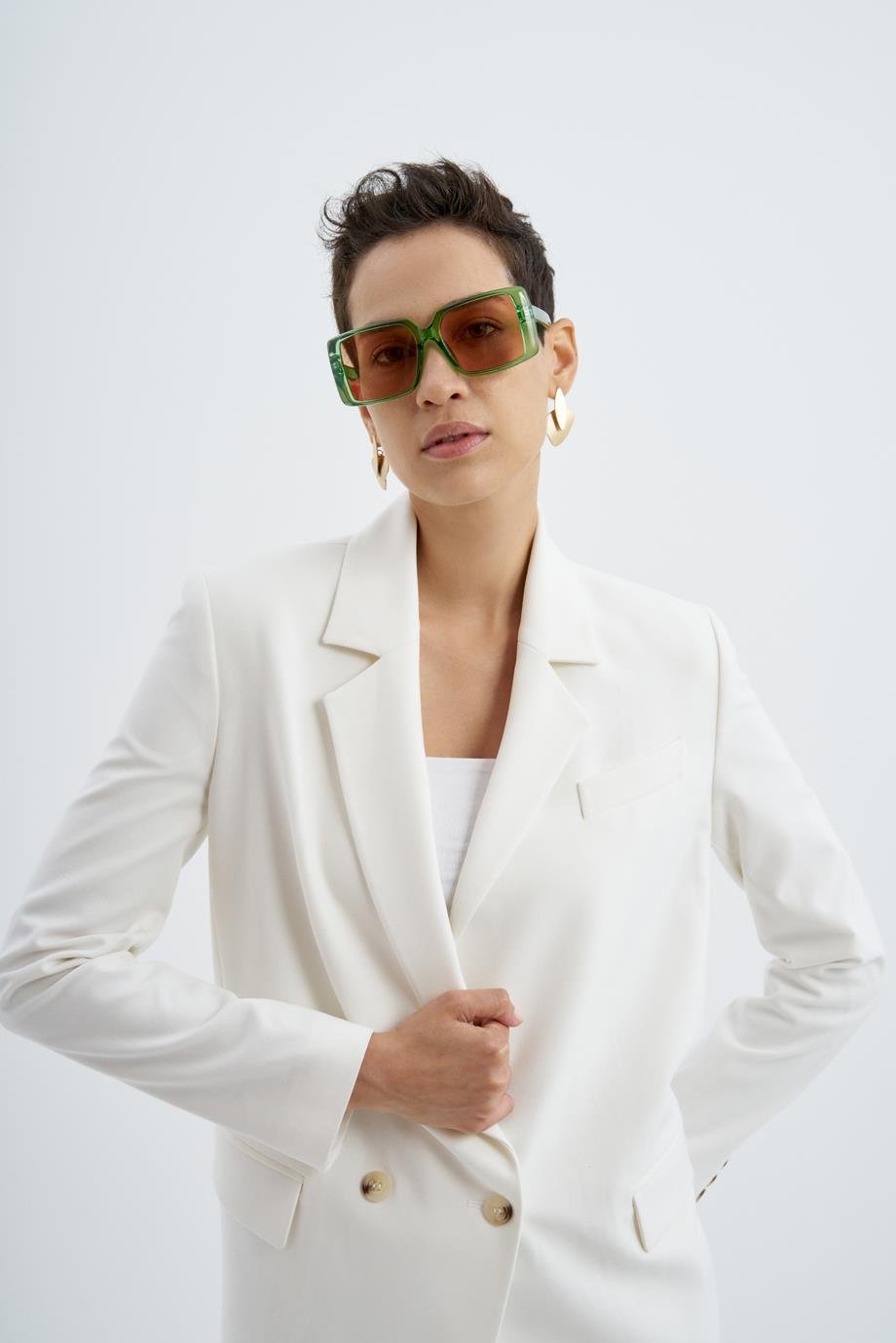 Kruvaze Tasarımlı Blazer{KATEGORİ}