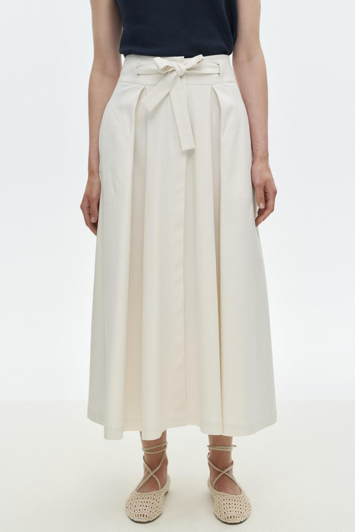 Kuşaklı Spor Etek EKRU{KATEGORİ}