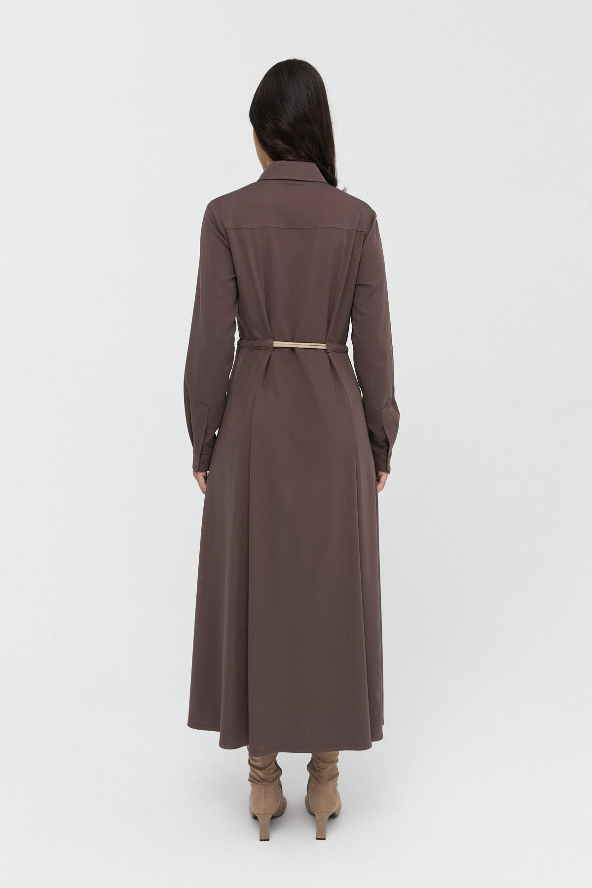 Özel Dikim Kemerli Elbise{KATEGORİ}