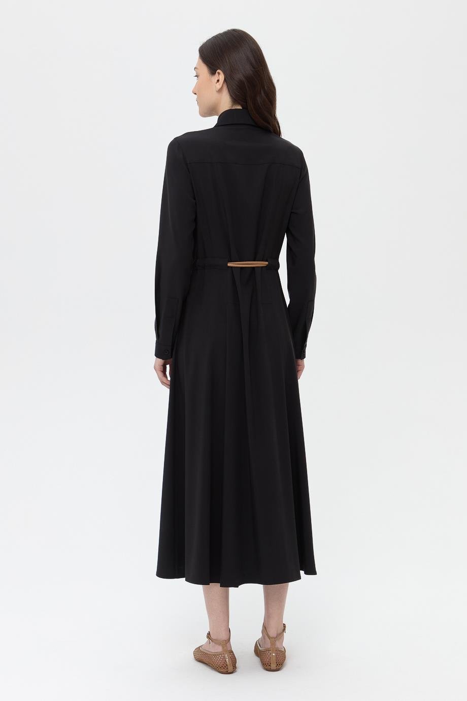 Özel Dikim Kemerli Elbise{KATEGORİ}