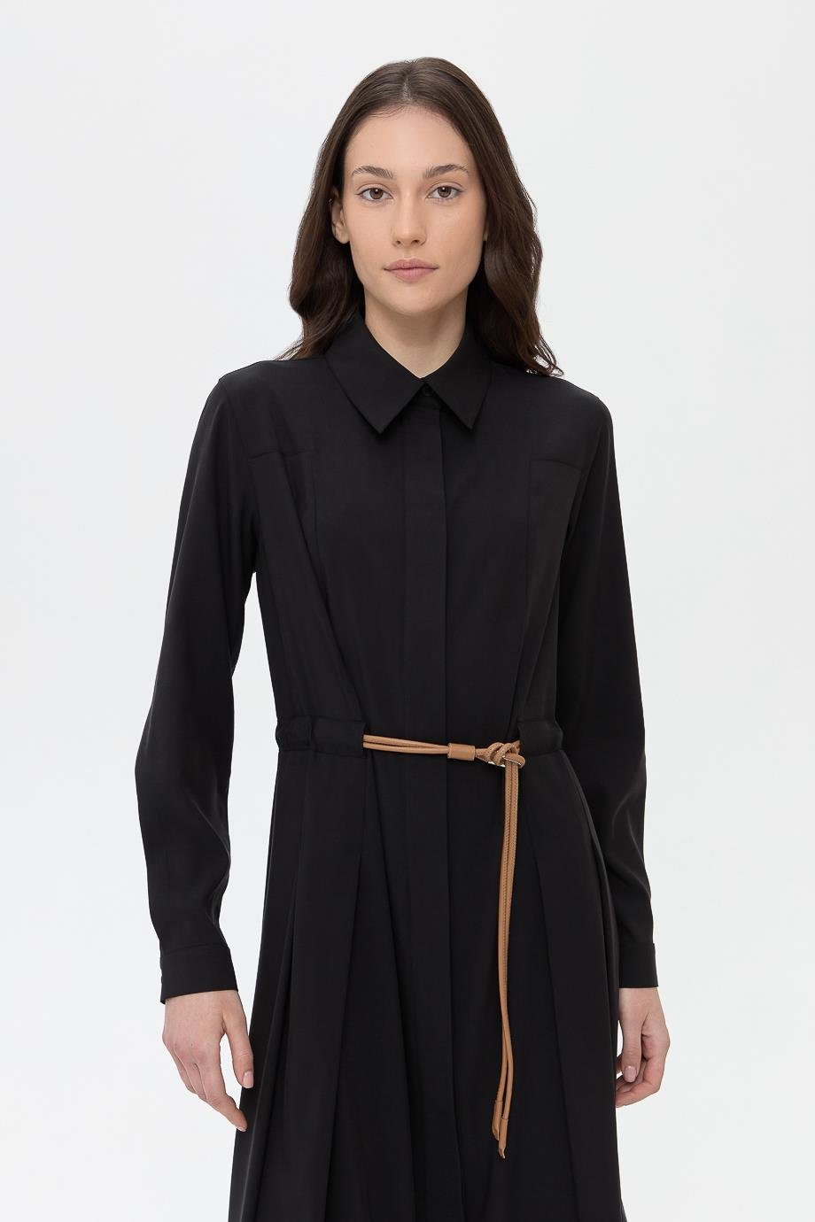 Özel Dikim Kemerli Elbise{KATEGORİ}