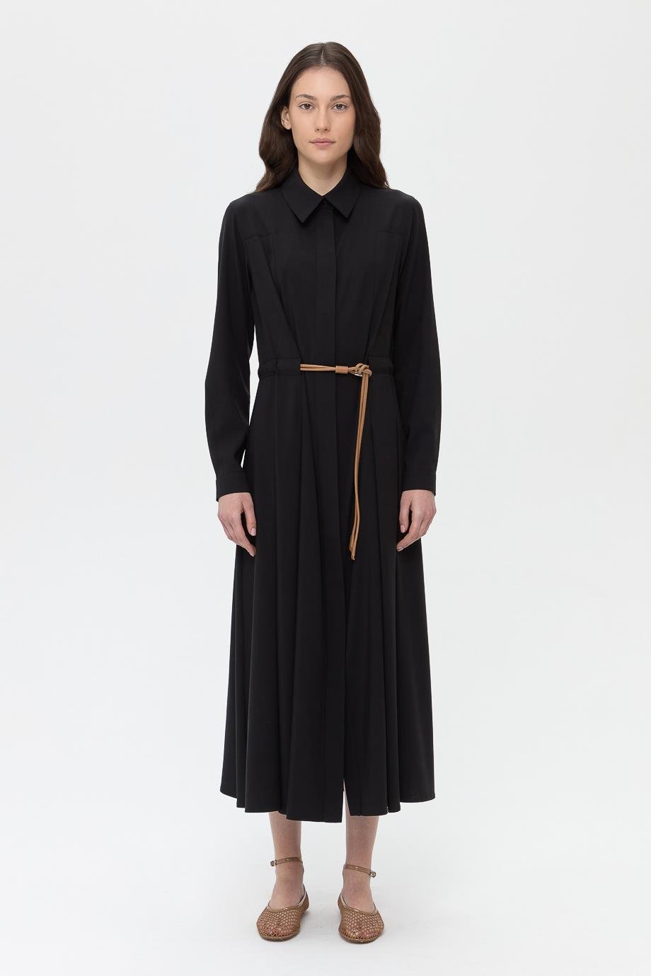 Özel Dikim Kemerli Elbise{KATEGORİ}