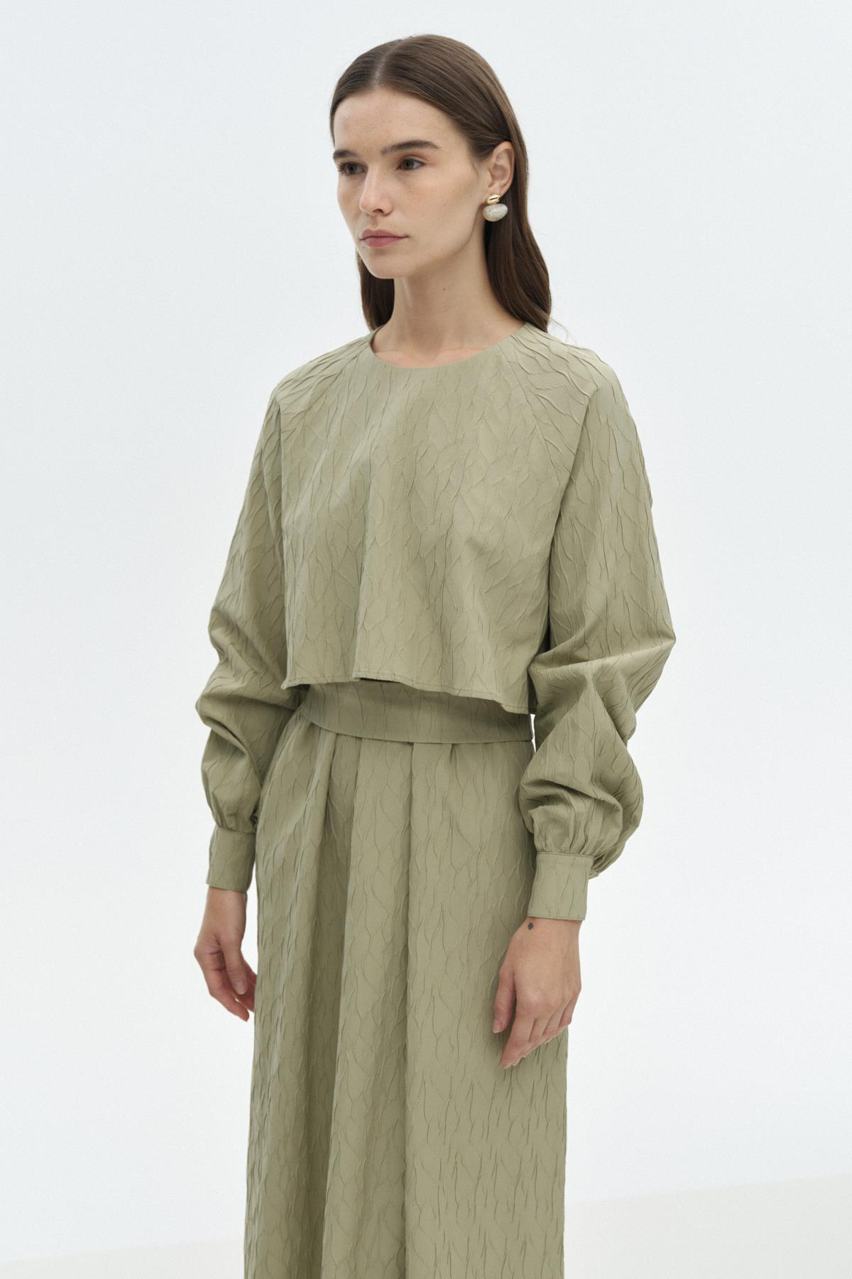 Pelerinli Poplin Elbise HAKİ{KATEGORİ}