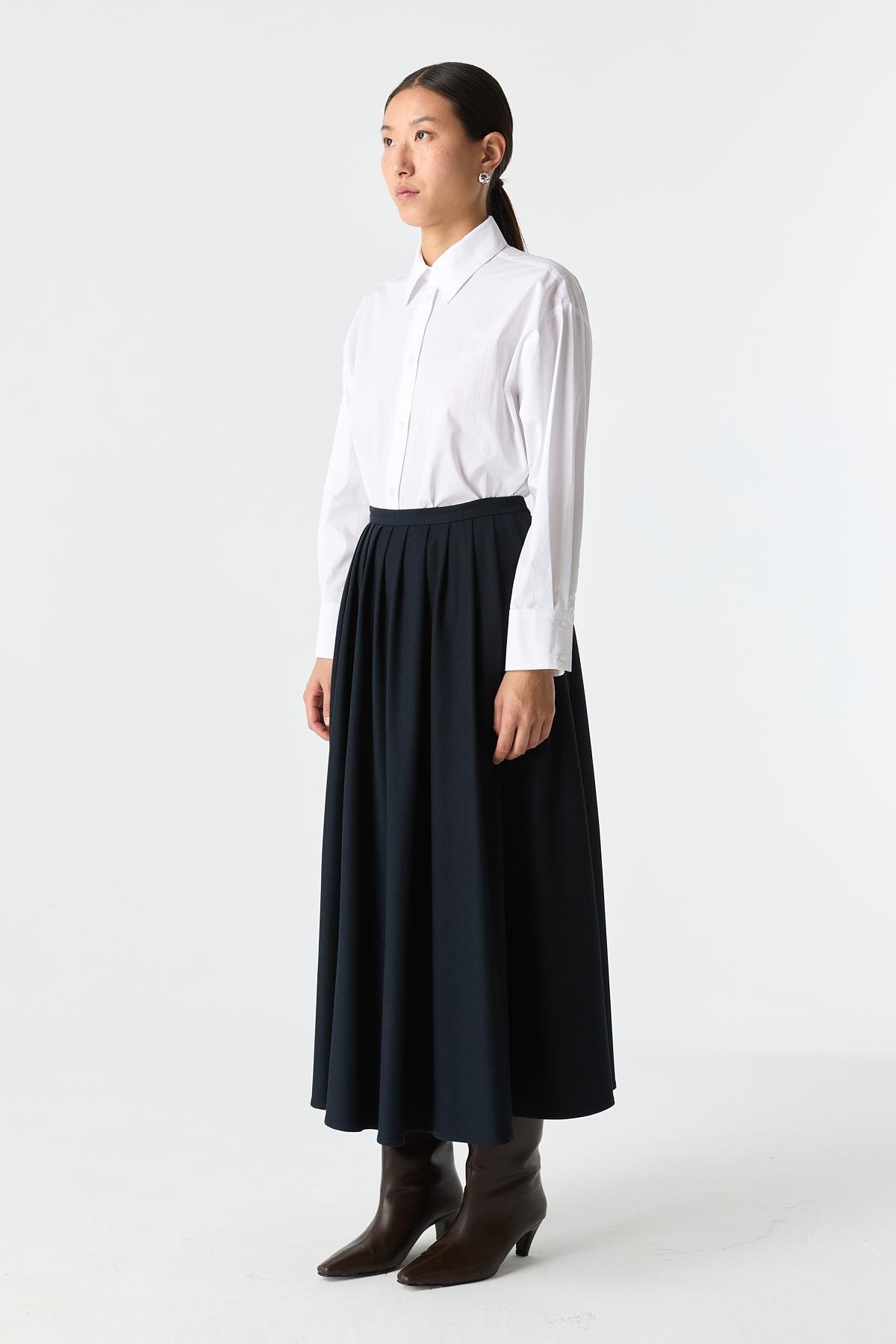 Pensli Evaze Etek LACİVERT{KATEGORİ}