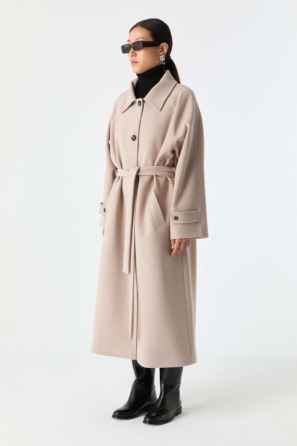 Rahat Kalıp Reglan Palto BEJ{KATEGORİ}