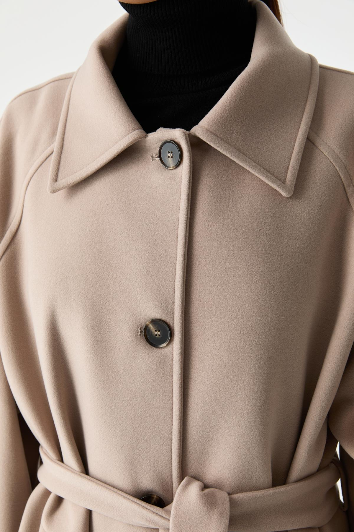 Rahat Kalıp Reglan Palto BEJ{KATEGORİ}