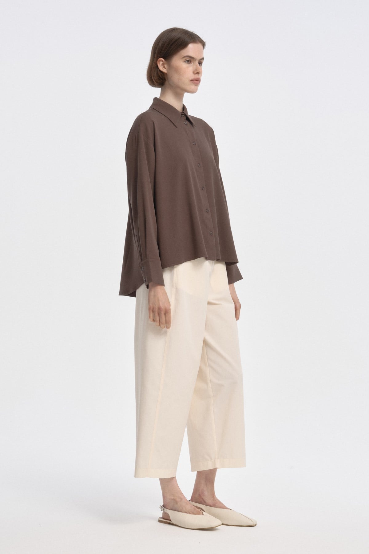 Relaxed Fit Gömlek KAHVERENGİ{KATEGORİ}