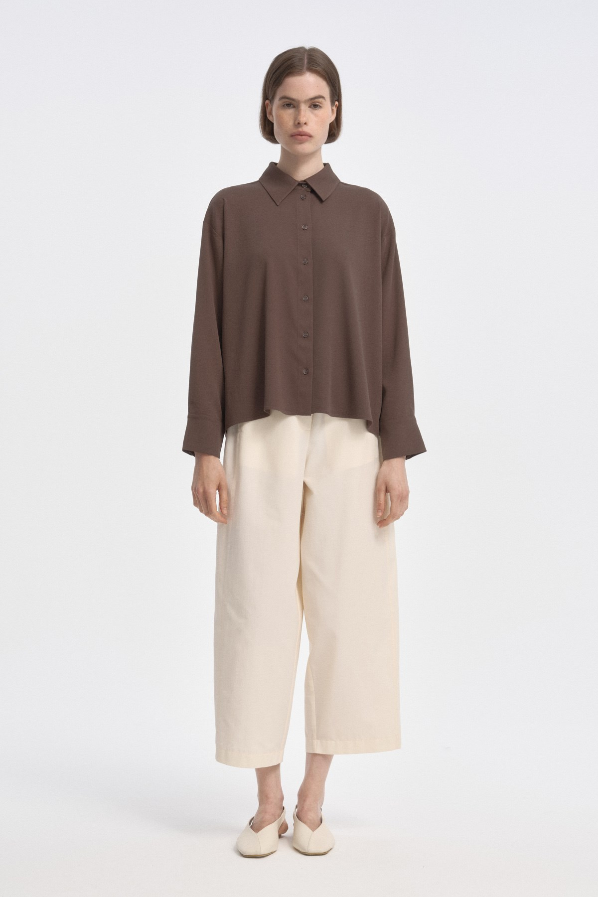Relaxed Fit Gömlek KAHVERENGİ{KATEGORİ}