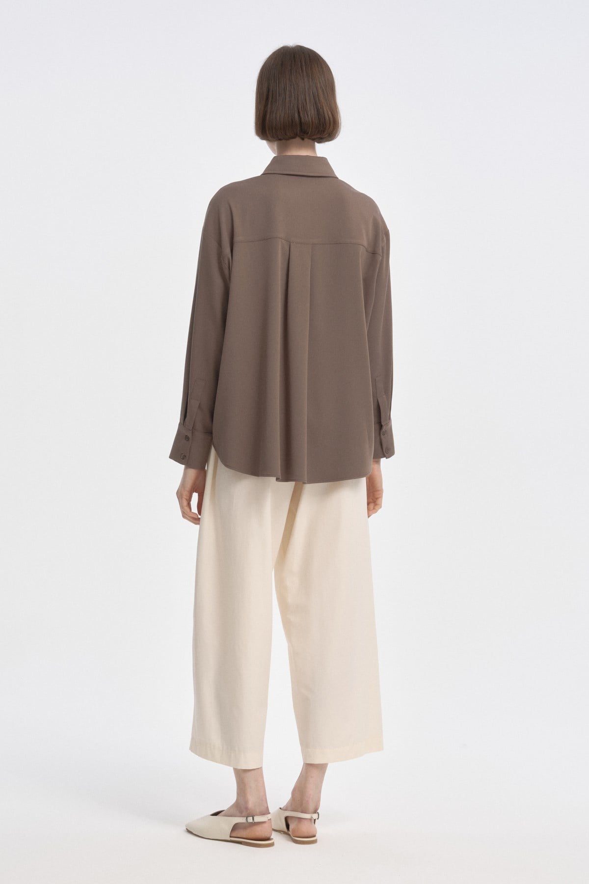 Relaxed Fit Gömlek VİZON{KATEGORİ}