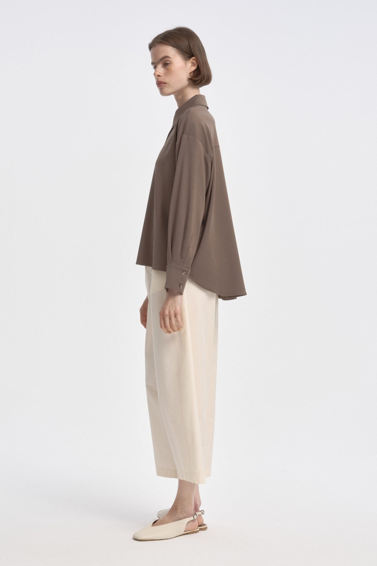 Relaxed Fit Gömlek VİZON{KATEGORİ}