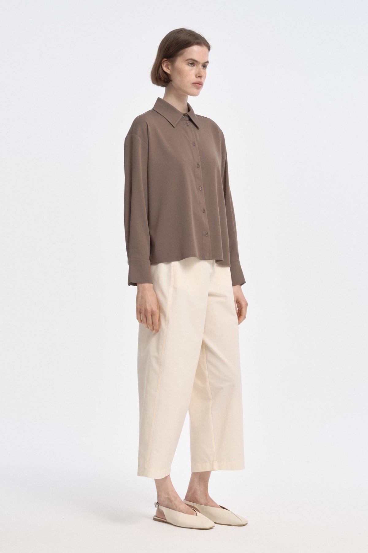 Relaxed Fit Gömlek VİZON{KATEGORİ}