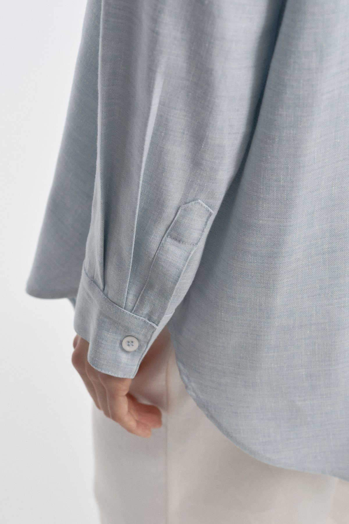 Relaxed Fit Uzun Gömlek AÇIK MAVİ{KATEGORİ}