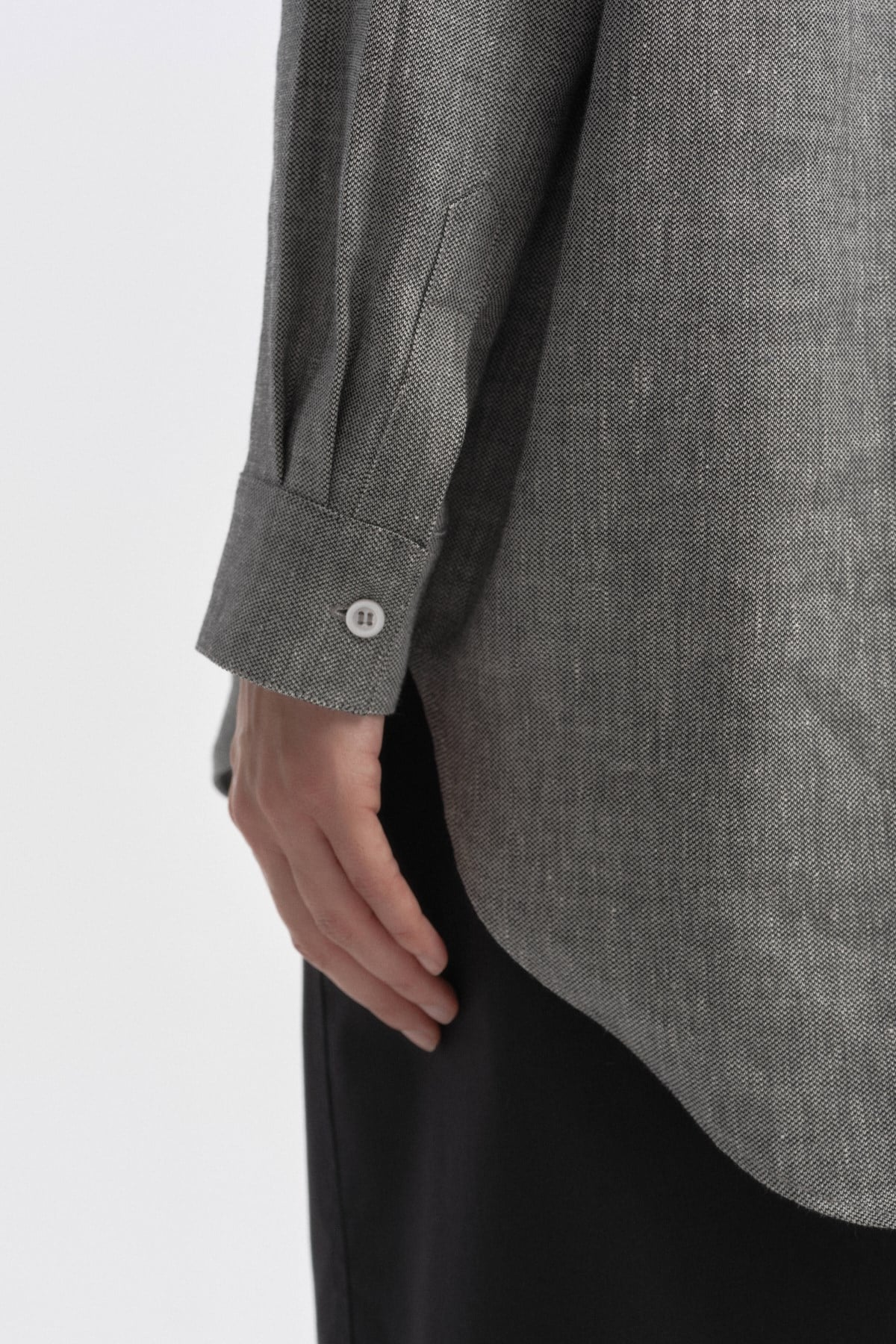 Relaxed Fit Uzun Gömlek GRİ{KATEGORİ}