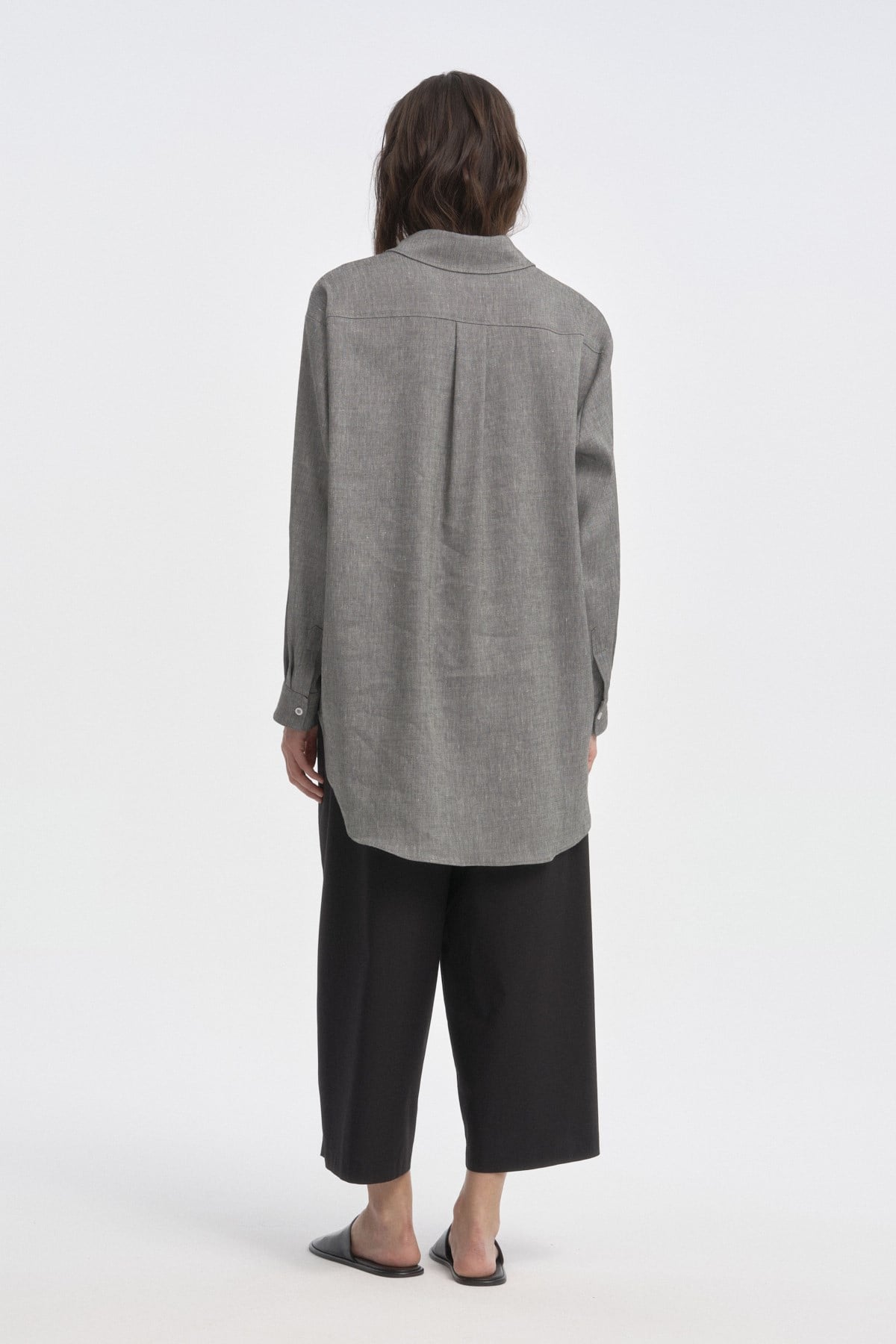 Relaxed Fit Uzun Gömlek GRİ{KATEGORİ}