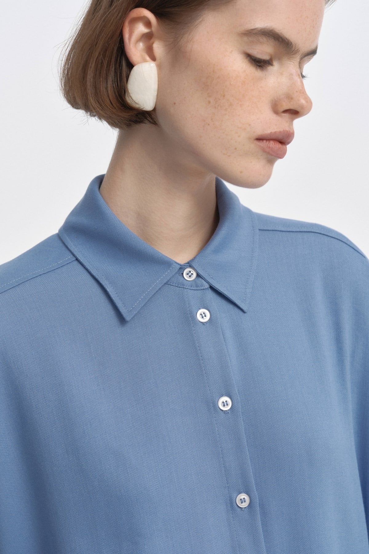 Relaxed Fit Uzun Gömlek INDIGO{KATEGORİ}