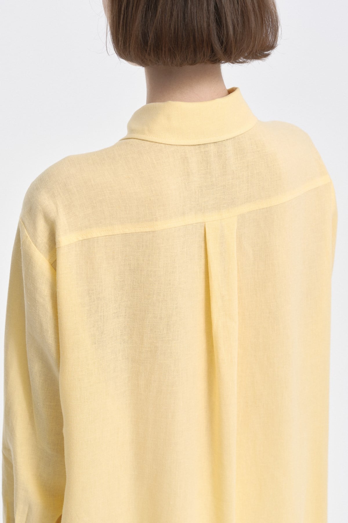 Relaxed Fit Uzun Gömlek PASTEL SARI{KATEGORİ}