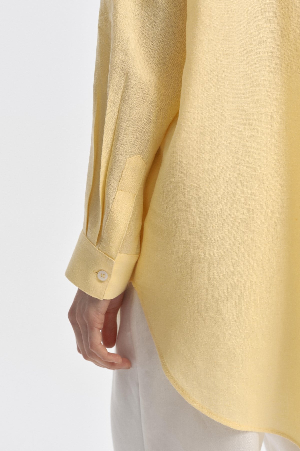Relaxed Fit Uzun Gömlek PASTEL SARI{KATEGORİ}