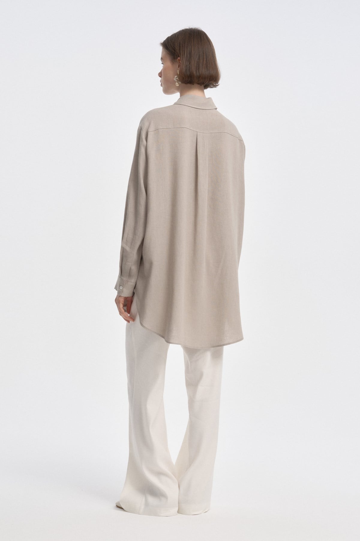 Relaxed Fit Uzun Gömlek TAŞ{KATEGORİ}