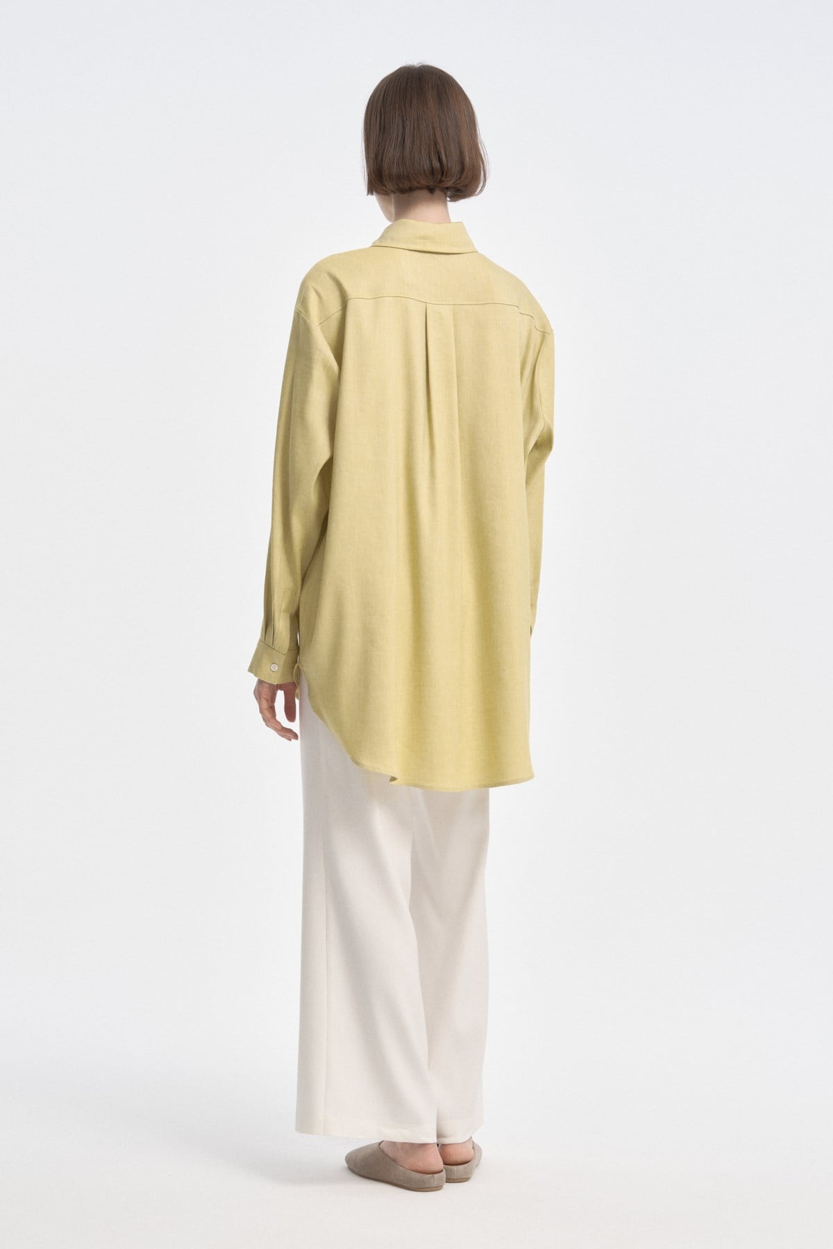 Relaxed Fit Uzun Gömlek YEŞİL{KATEGORİ}