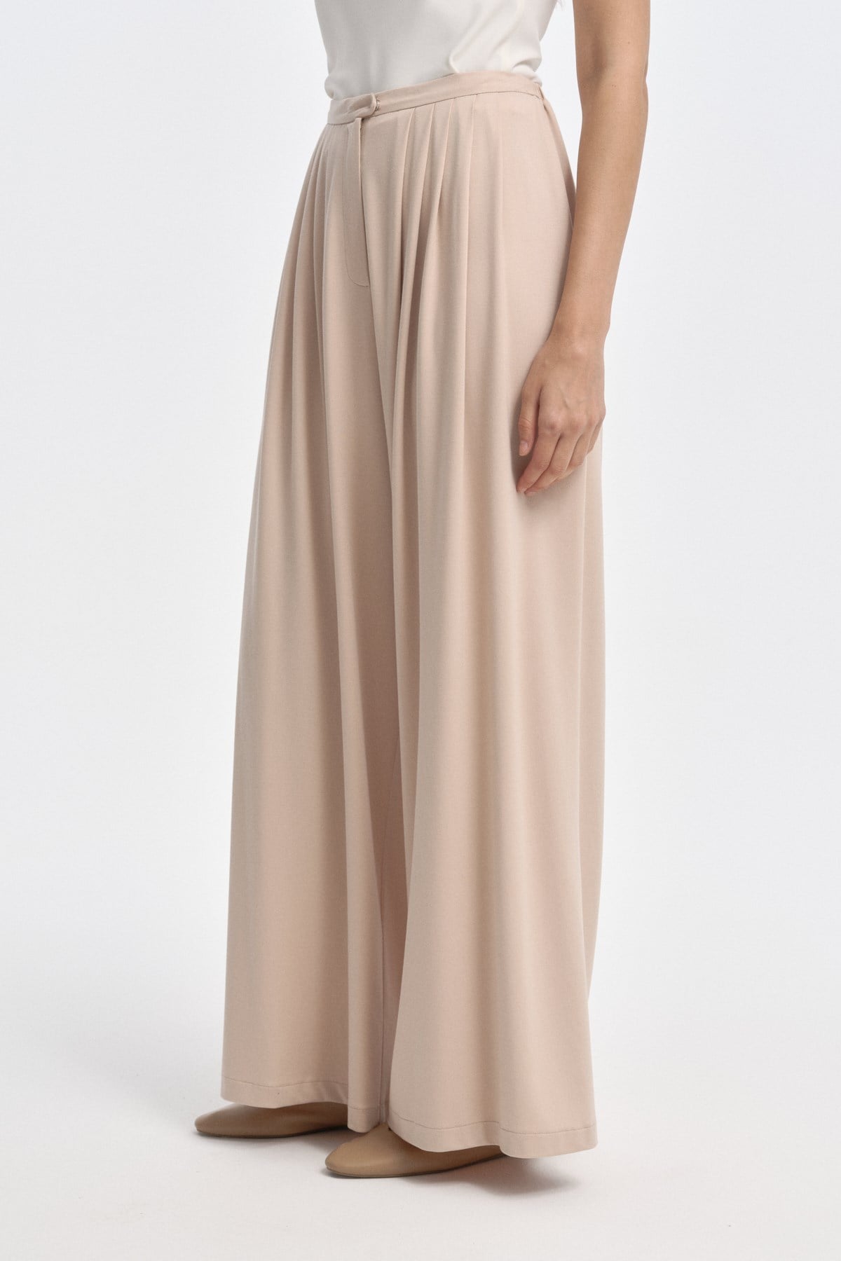 Soft Dokulu Pilili Pantolon BEJ{KATEGORİ}