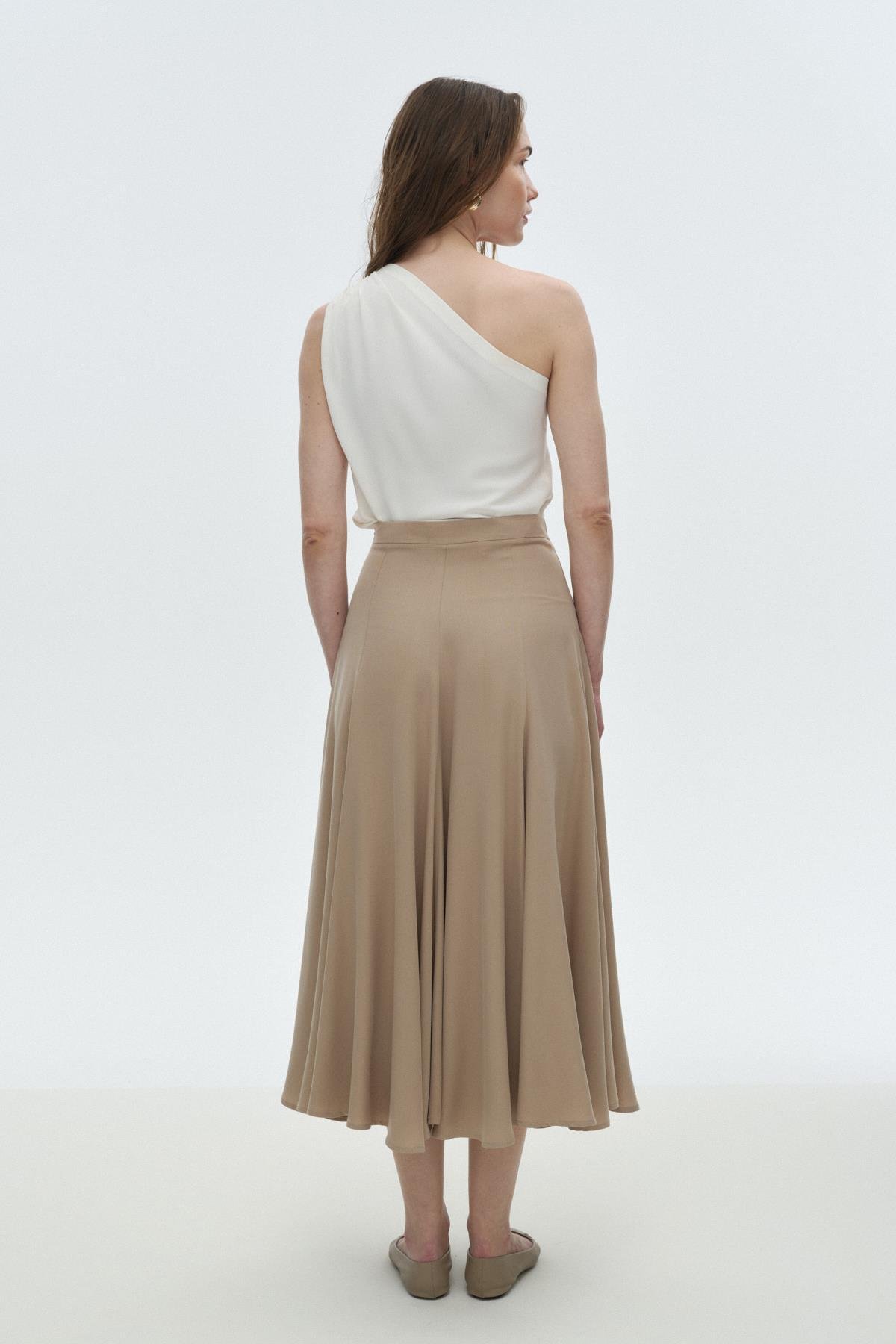 Tensel Kloş Etek BEJ{KATEGORİ}