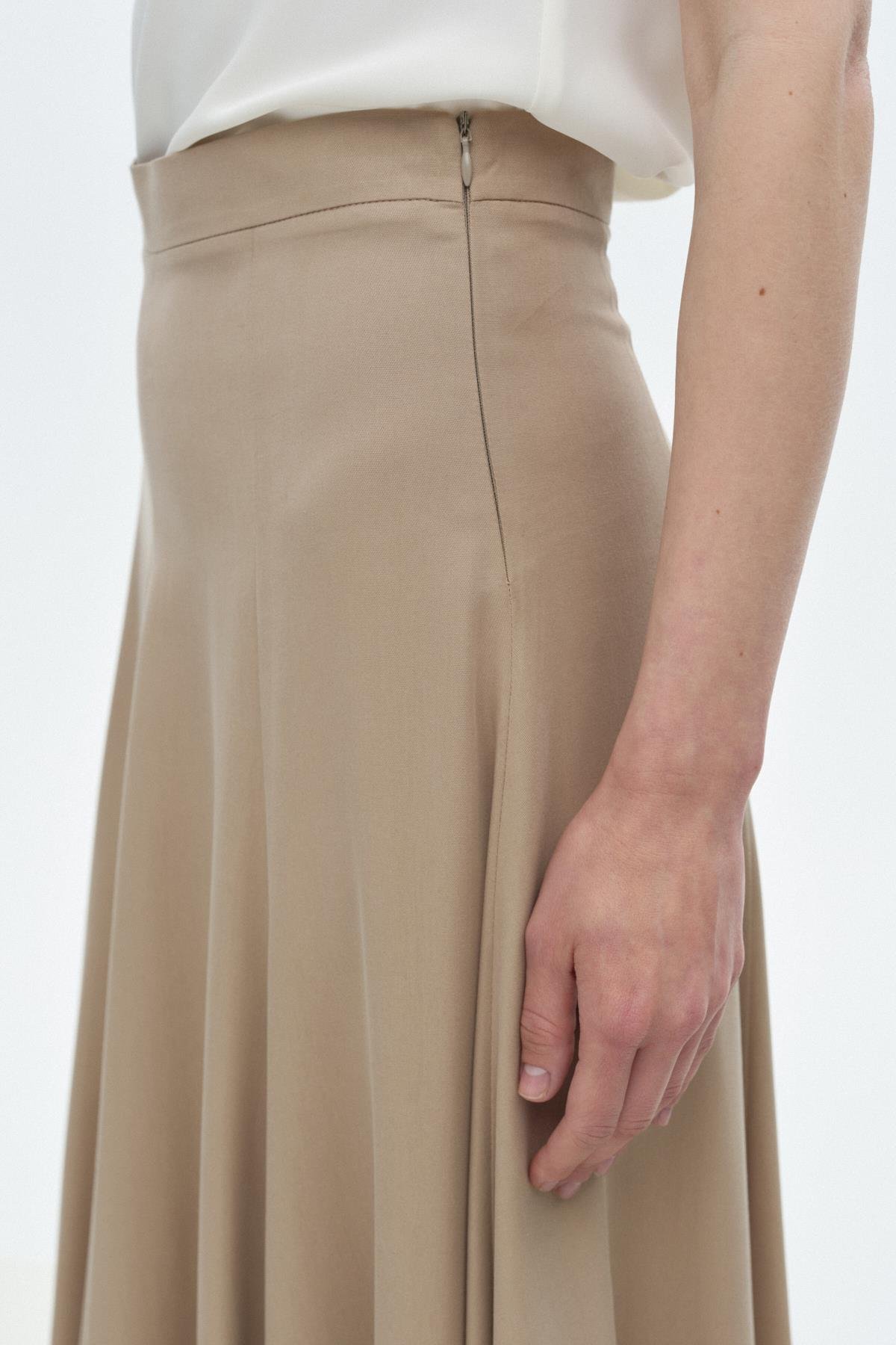 Tensel Kloş Etek BEJ{KATEGORİ}