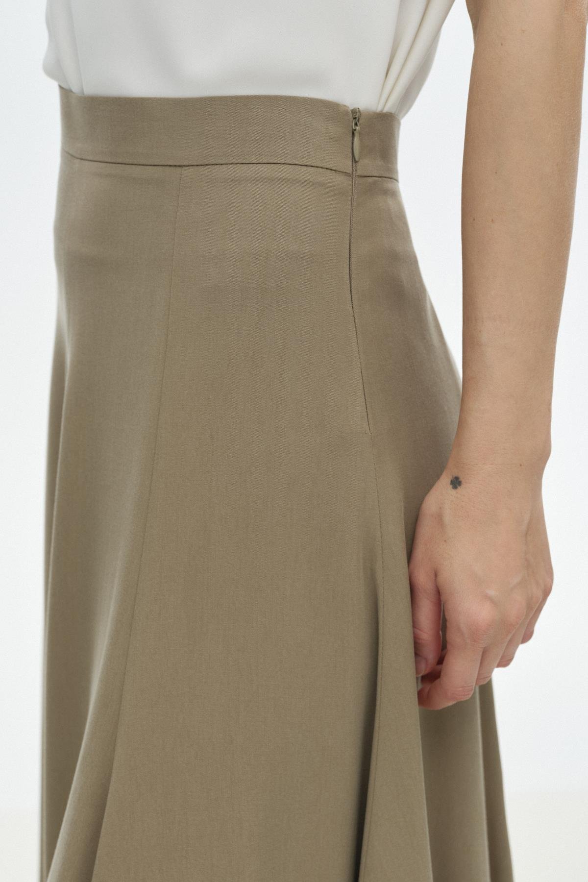 Tensel Kloş Etek HAKİ{KATEGORİ}