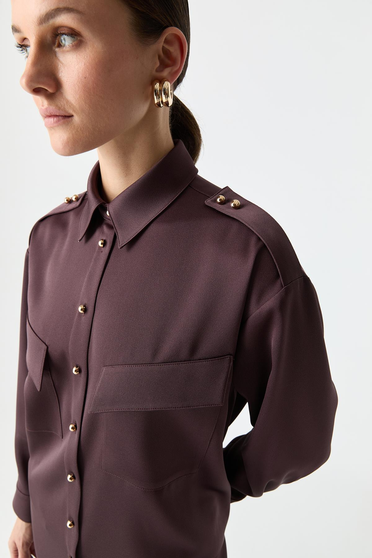 Utility Saten Gömlek İNCİR{KATEGORİ}