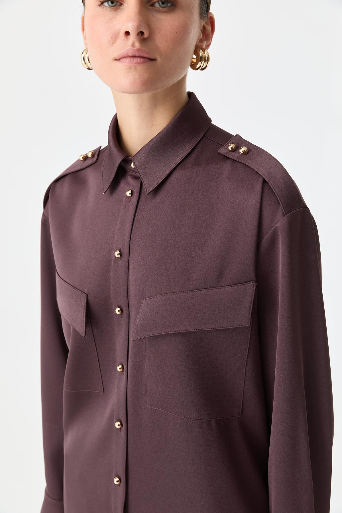 Utility Saten Gömlek İNCİR{KATEGORİ}